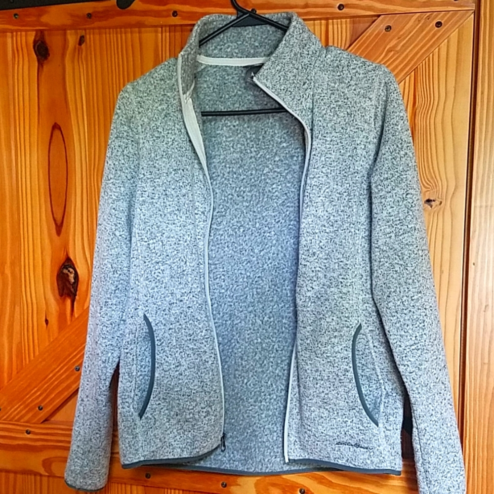 Eddie Bauer fleece zip up jacket,  size medium
